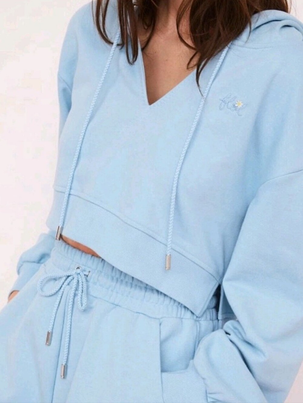 For Love & Lemons Harper Cropped Hoodie Size Large